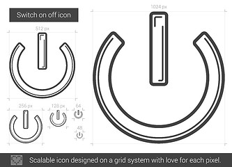 Image showing Switch on off line icon.