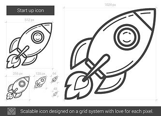Image showing Start up line icon.