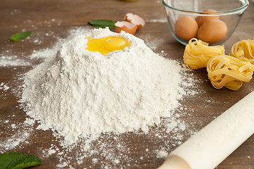 Image showing Close up view of cooking dough.