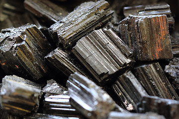 Image showing black tourmaline mineral collection