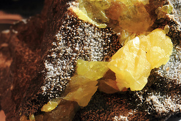 Image showing yellow sulphur mineral 