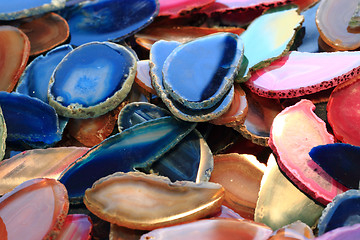 Image showing color agate mineral collection