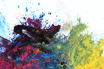 Image showing cmyk toner powder (cyan, magenta, yellow, black)