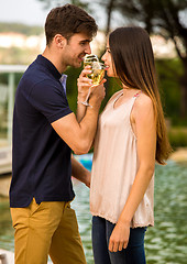 Image showing Tasting wine