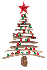 Image showing Driftwood Christmas Tree