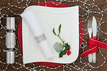 Image showing Fun Christmas Table Setting