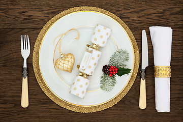 Image showing Christmas Still Life Table Setting