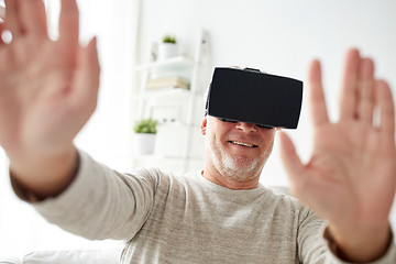 Image showing old man in virtual reality headset or glasses