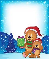 Image showing Christmas bears theme image 3