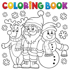 Image showing Coloring book Christmas characters