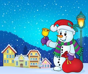 Image showing Christmas snowman topic image 7
