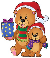 Image showing Christmas bears theme image 1