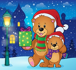 Image showing Christmas bears theme image 2