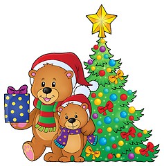 Image showing Christmas bears theme image 4