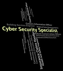 Image showing Cyber Security Specialist Shows World Wide Web And Authority