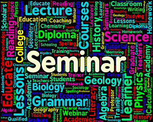 Image showing Seminar Word Indicates Convention Symposium And Workshop