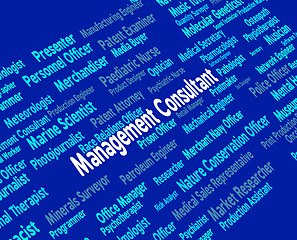 Image showing Management Consultant Means Occupations Adviser And Job