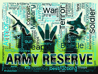 Image showing Army Reserve Means Armed Force And Booked