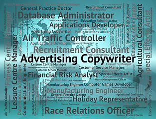 Image showing Advertising Copywriter Means Hire Advertisements And Job