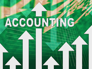 Image showing Accounting Graph Shows Paying Taxes And Accounts