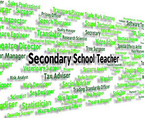 Image showing Secondary School Teacher Shows Senior Schools And Career