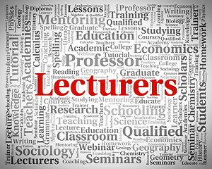 Image showing Lecturers Word Represents Recitation Recitations And Oration
