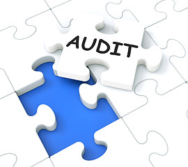 Image showing Audit Puzzle Shows Auditing And Reports