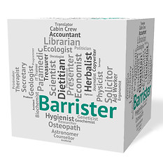 Image showing Barrister Job Indicates Advocates Counselors And Counselor