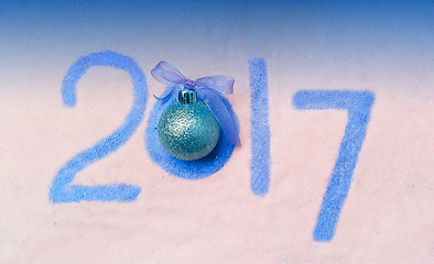 Image showing Pink Happy New Year 2017 Background