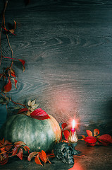 Image showing Halloween Background With Pumpkin