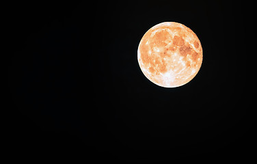 Image showing Full Moon In a Black Sky