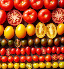 Image showing various colorful tomatoes