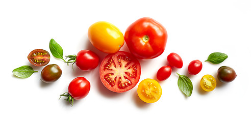 Image showing various colorful tomatoes