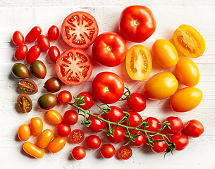 Image showing various colorful tomatoes