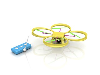 Image showing Drone with remote controller