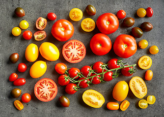 Image showing various colorful tomatoes