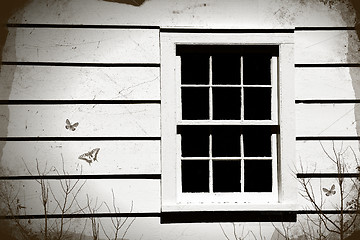 Image showing Close-up of an old window