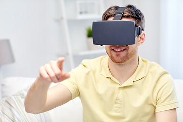 Image showing young man in virtual reality headset or 3d glasses