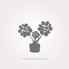 Image showing vector flowers icon button app web. vector icon. vector button 