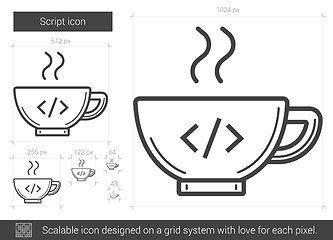 Image showing Script line icon.