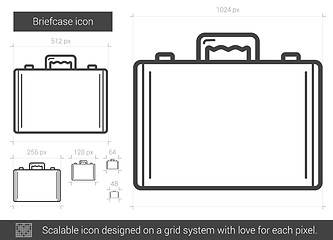 Image showing Briefcase line icon.