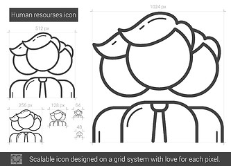Image showing Human resources line icon.