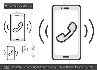 Image showing Smartphone line icon.