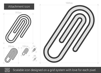 Image showing Attachment line icon.