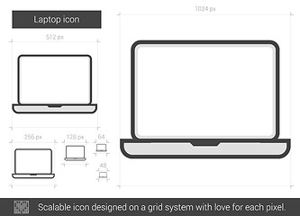 Image showing Laptop line icon.