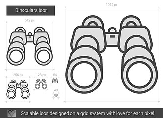 Image showing Binoculars line icon.