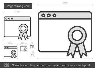 Image showing Page ranking line icon.