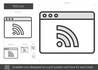 Image showing RSS line icon.