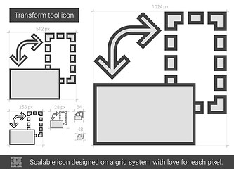 Image showing Transform tool line icon.