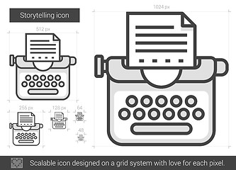 Image showing Storytelling line icon.